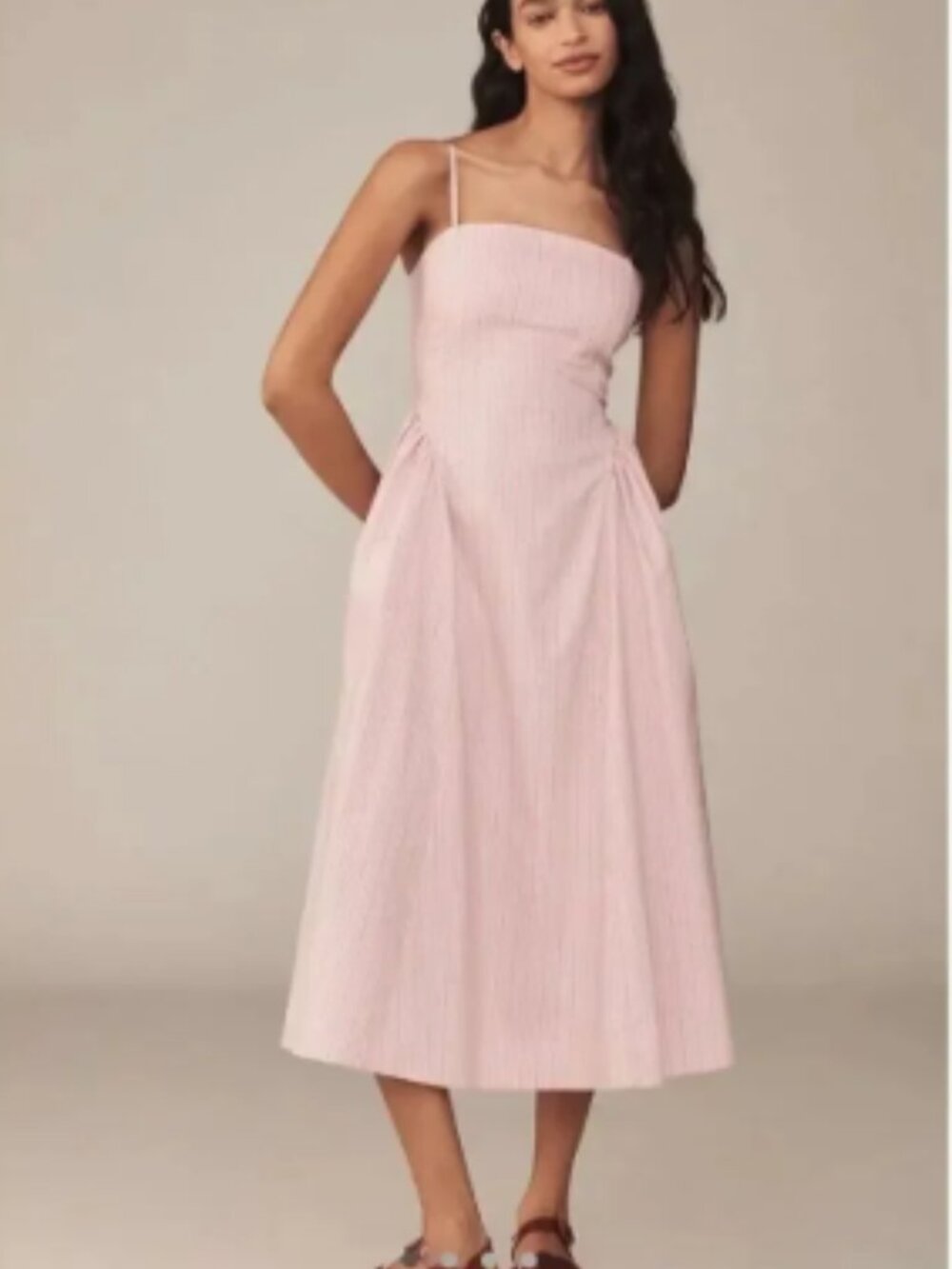 Maeve Sleeveless Fitted A-line Midi Dress